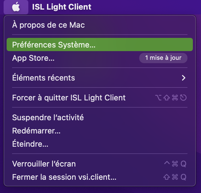 Préférences Système